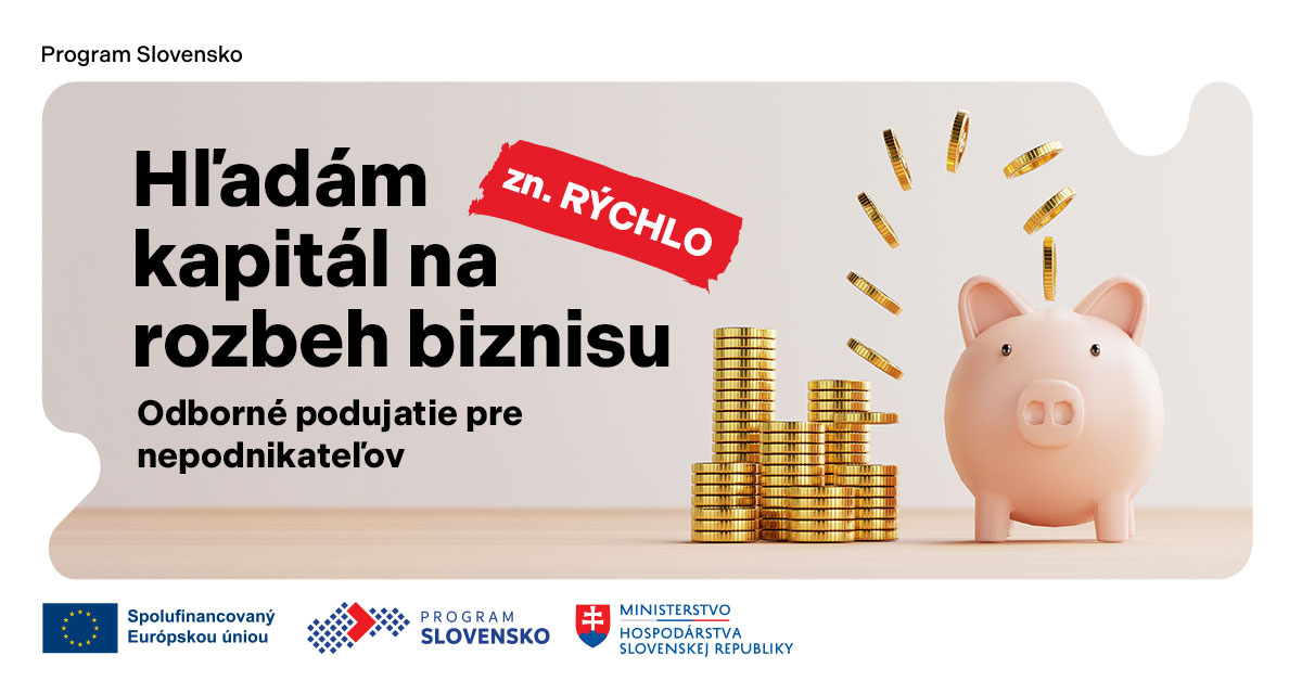 Hľadám kapitál na rozbeh biznisu. zn. RÝCHLO